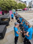 Leeds Pride 2025 stage waiting